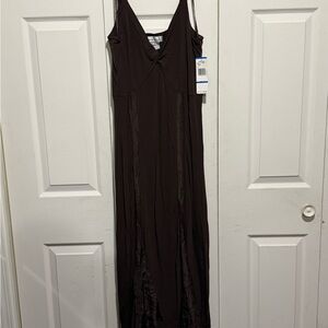 Nine West Elegant Brown Maxi Dress, XL